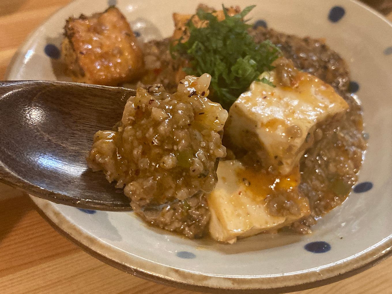 厚揚げと合わせて麻婆飯のような